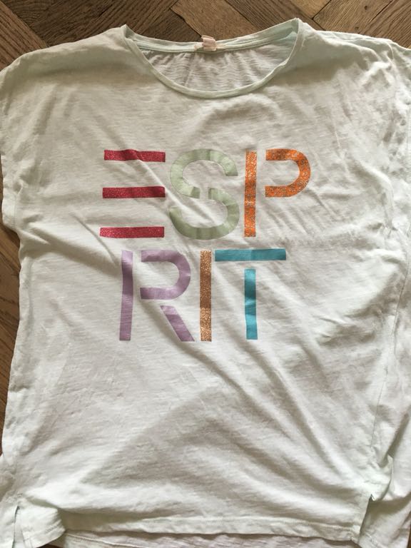ESPRIT t-shirt bluzka logo mint S