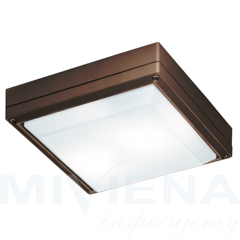 Miviena Plafon Zewnetrzny Braz Kwadrat Led2x9 5w