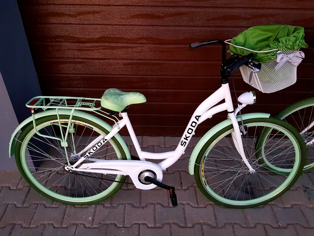 Rower miejski DAMSKI RETRO SKODA 28 bagażnik kosz 7644560603