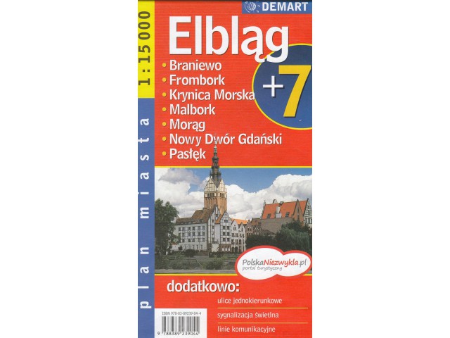 Plan miasta Elbląg plus 7 mapa 1:15 000 Demart