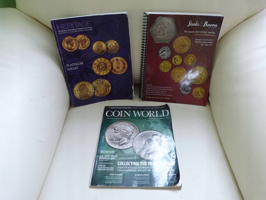 2 KATALOGI AUKCYJNE HERITAGE I STACK BOWERS +COIN
