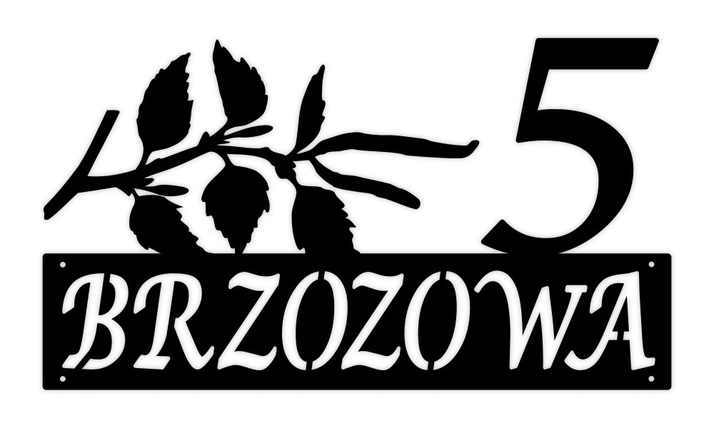 Tablica adresowa ozdobna, numer domu, GRAFIKA 66