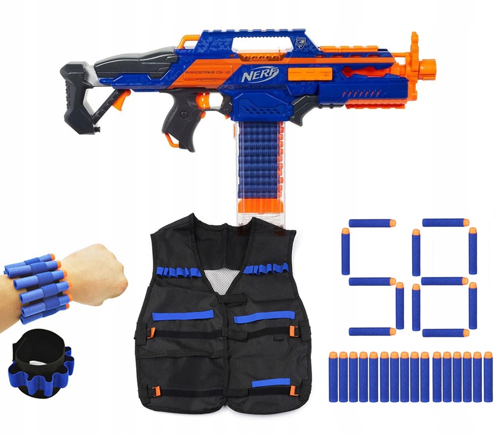NERF N-STRIKE ELITE RAPIDSTRIKE CS-18 + DODATKI