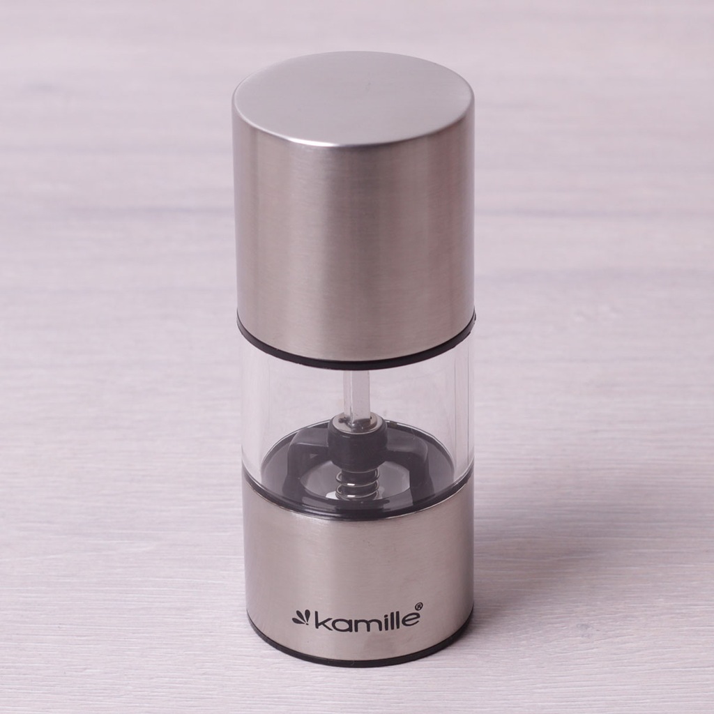 Młynek do pieprzu i soli ręczny stalowy KAMILLE - 6971632238