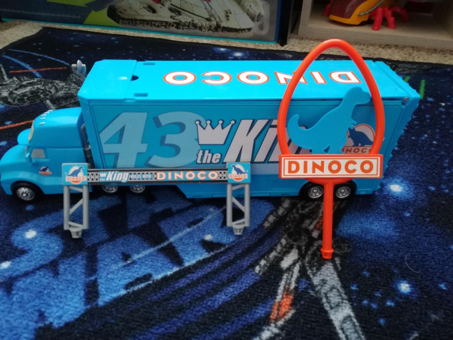 Mattel Cars Dinoco ciężarówka skocznia Tir +Gratis