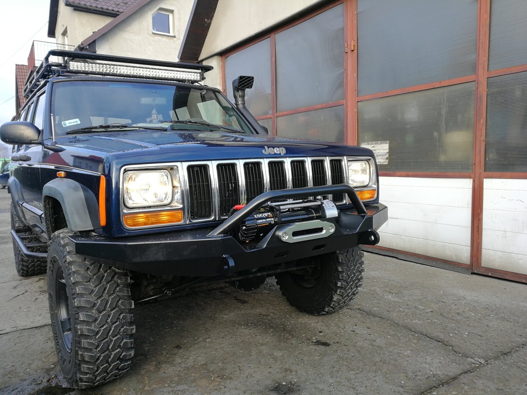 JEEP CHEROKEE XJ ZDERZAK STALOWY OFF ROAD WYCIĄGAR