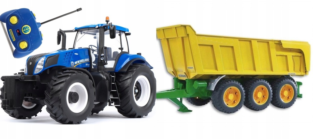 Traktor New Holland T8 RC przyczepa JOSKIN Bruder
