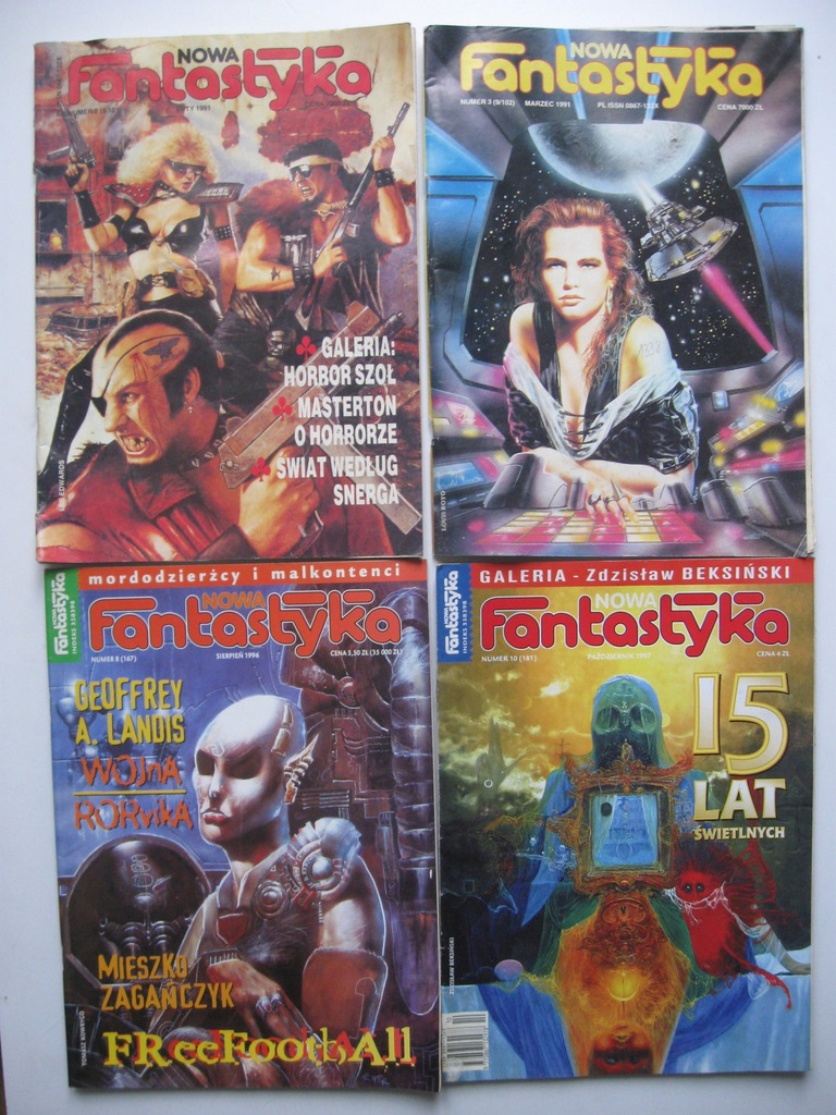 FANTASTYKA Miesięcznik BEKSIŃSKI 4 NUMERY 1991-97