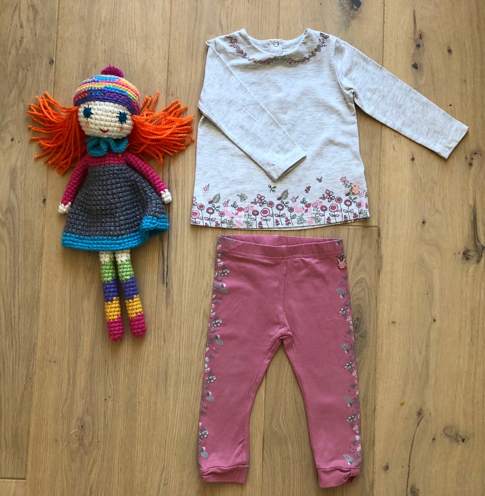 Coccodrillo 6-9 mies 80 cm komplet bluzka legginsy