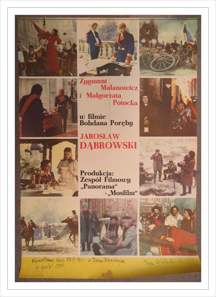 Stary plakat filmowy - film Jarosław Dąbrowski