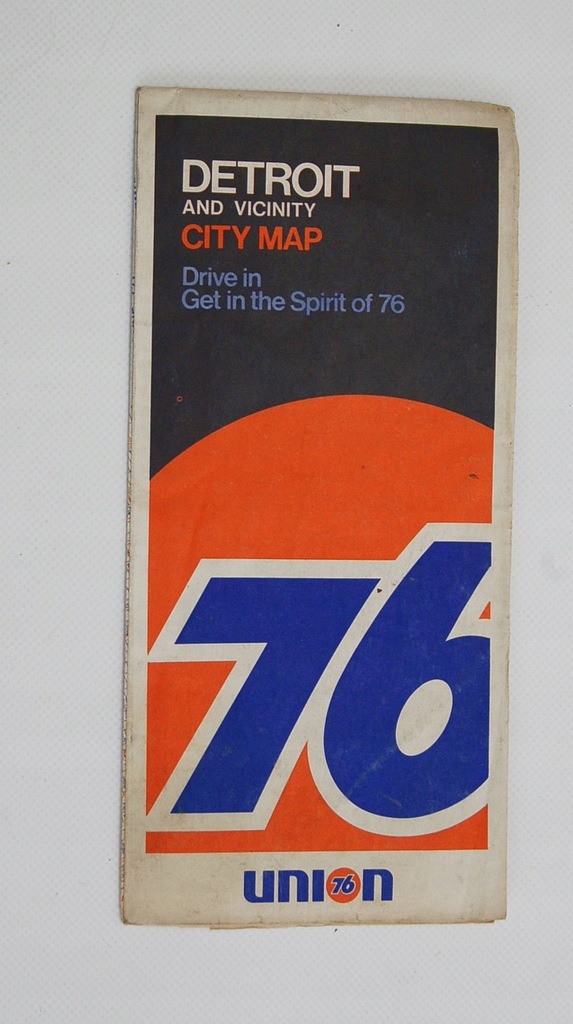 Mapa &quot;Detroit and VICINITY&quot; 1970r.
