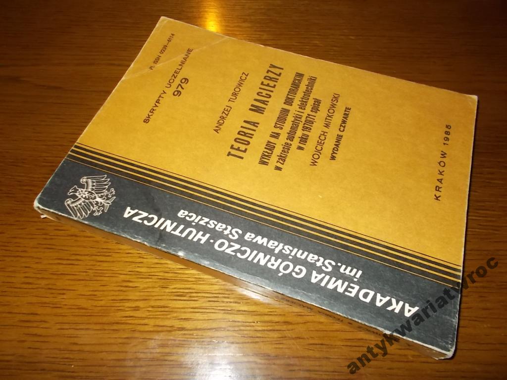 TEORIA MACIERZY - ANDRZEJ TUROWICZ