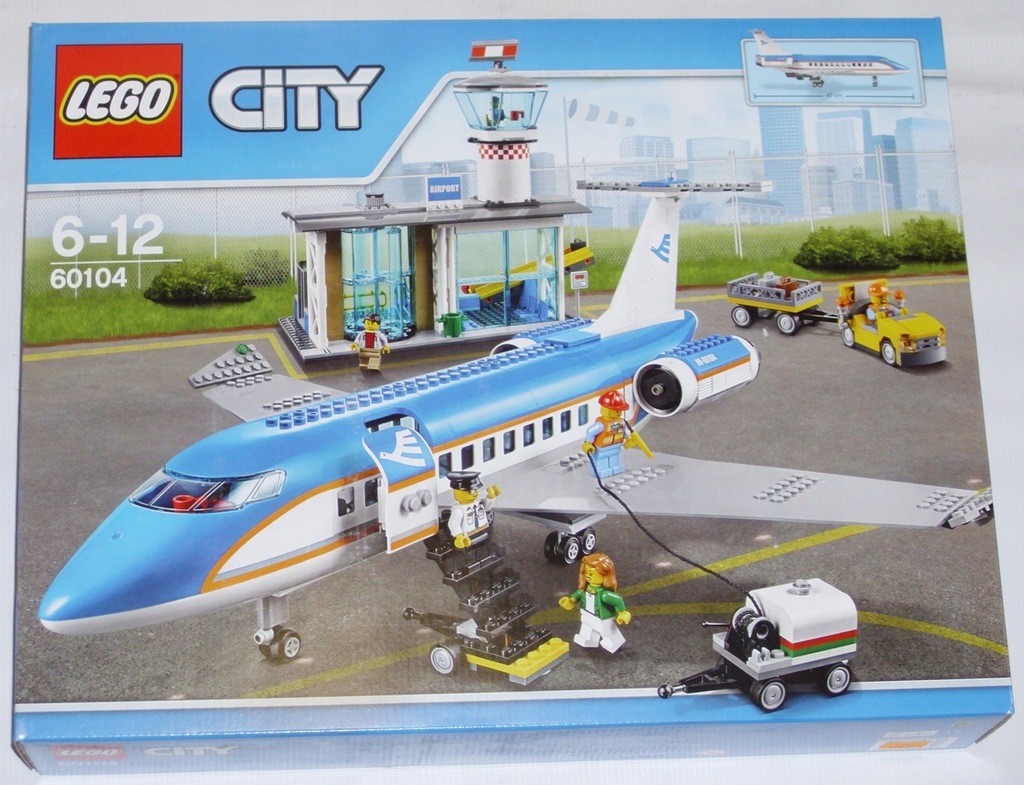 Lego City 60104 Lotnisko samolot pasażerski Nowy !