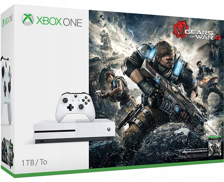 Konsola Xbox One S 1TB + Gears of War 4 + 6m XBL