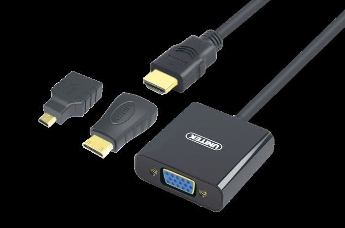 Unitek Adapter mini/micro HDMI to VGA + audio, Y-6
