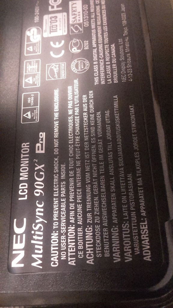 Monitor NEC MultiSync 90GX2 Pro 1280x1024 Srebrny - 7666615056 ...