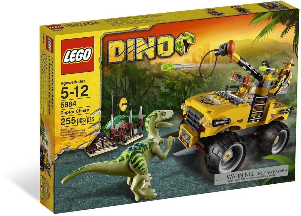 LEGO Dino 5884 Pogoń za Raptorem NOWE WAWA