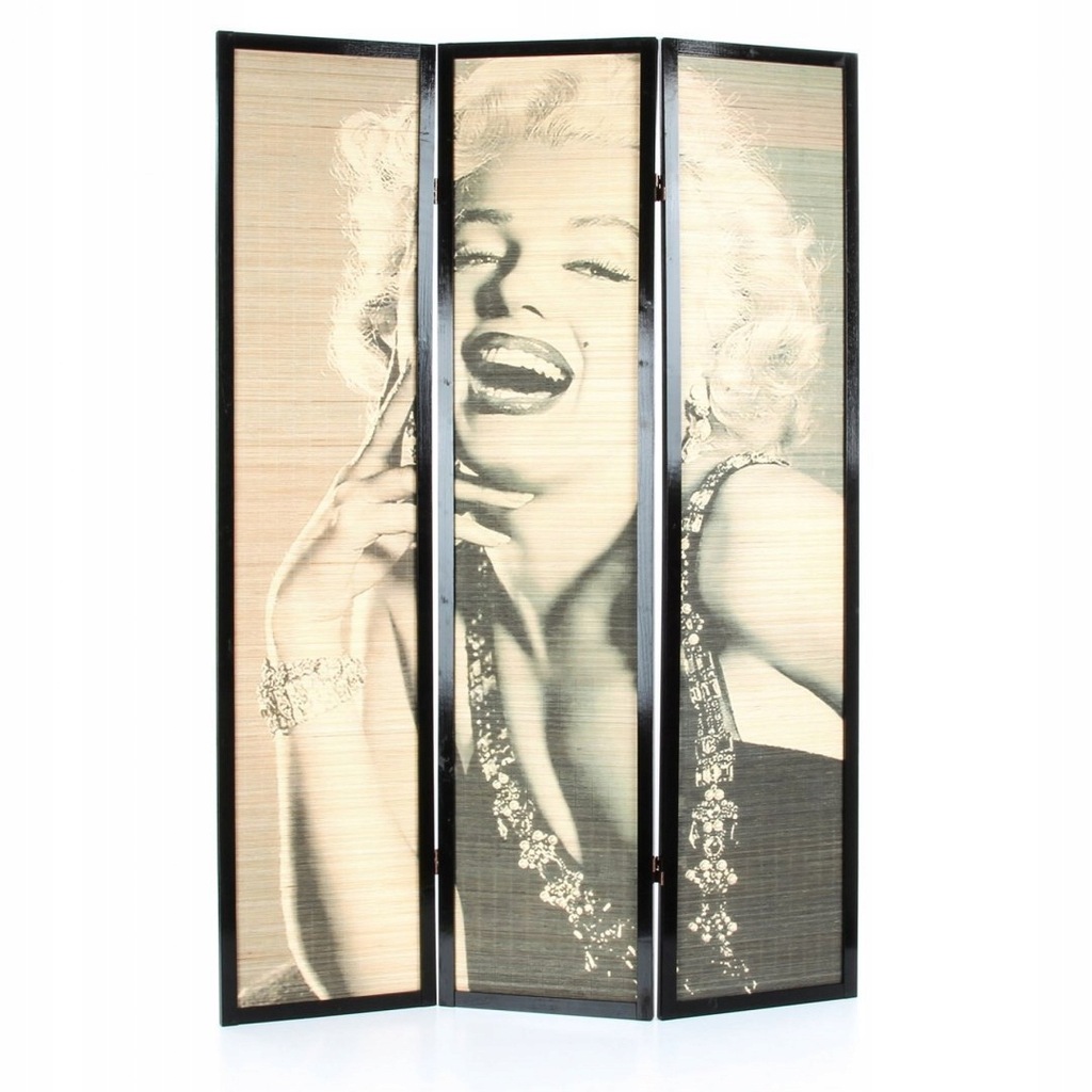 Parawan drewniany 3-częściowy Marilyn Monroe, deko