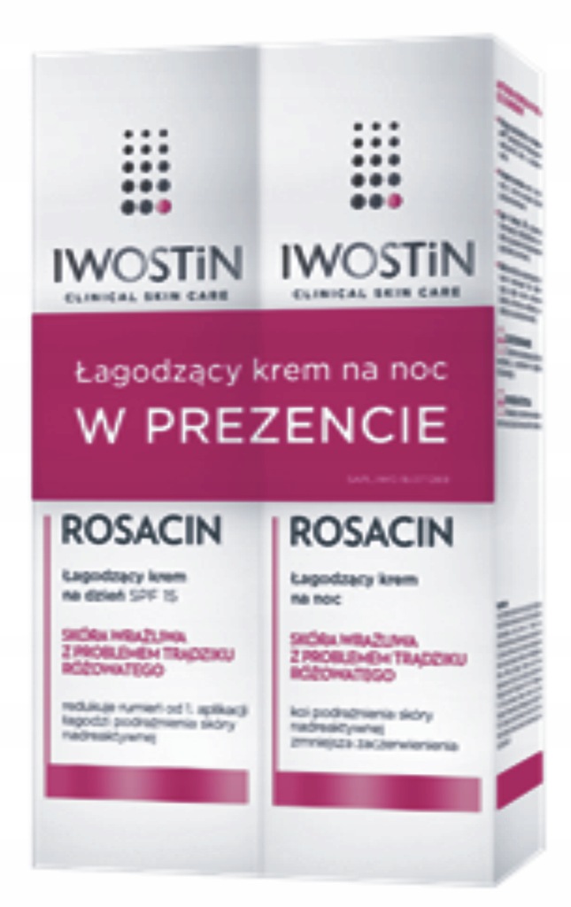 IWOSTIN ROSACIN KREM NA DZIEŃ SPF15+ NA NOC ZESTAW
