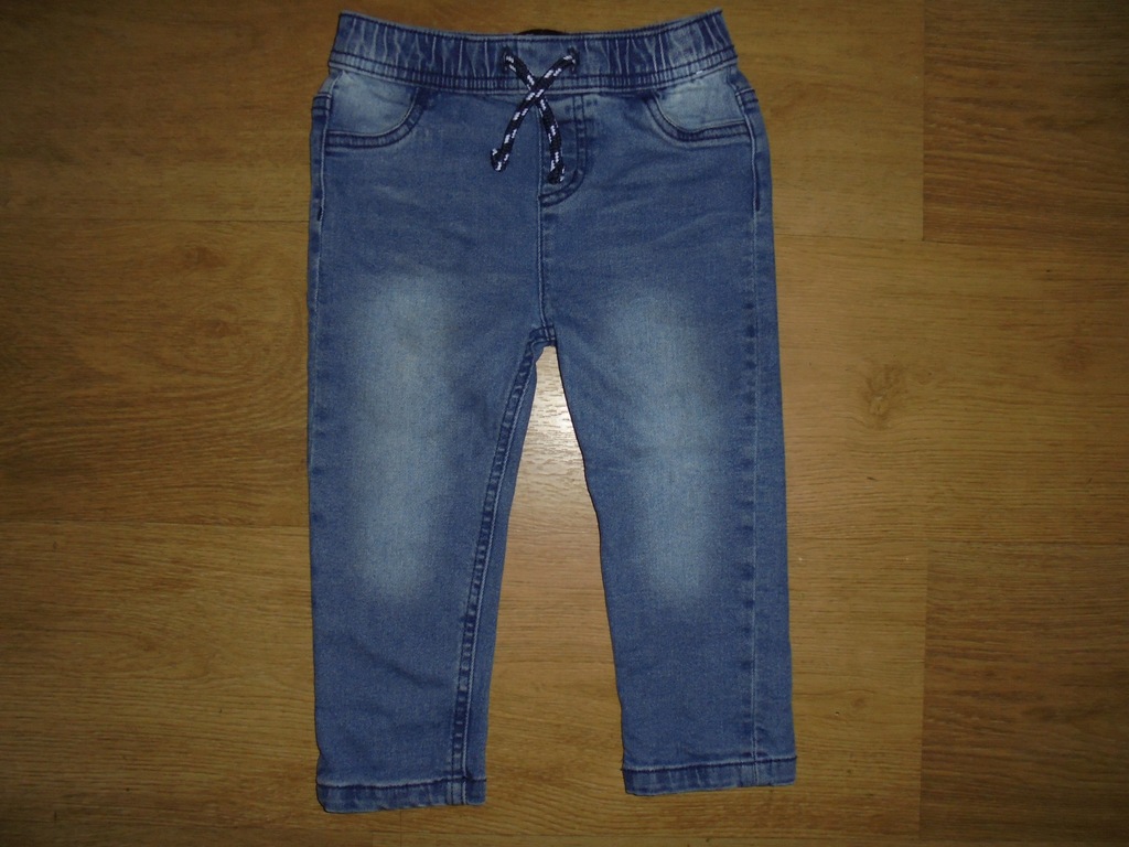 DENIM_SUPER JEANSOWE SPODNIE NA GUMIE_92 CM