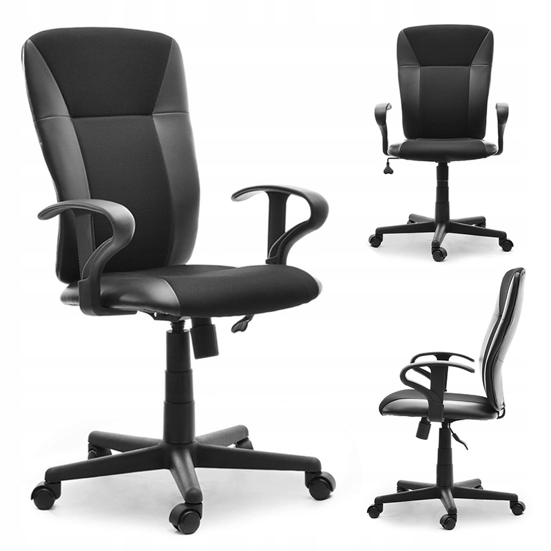 FOTEL BIUROWY MŁODZIEŻOWY DO BIURKA SUNDS CZARNY 7612463432