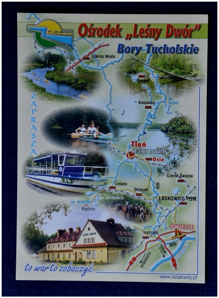 Bory Tucholskie.Tlen Osrodek ''Lesny Dwor'' / mapa