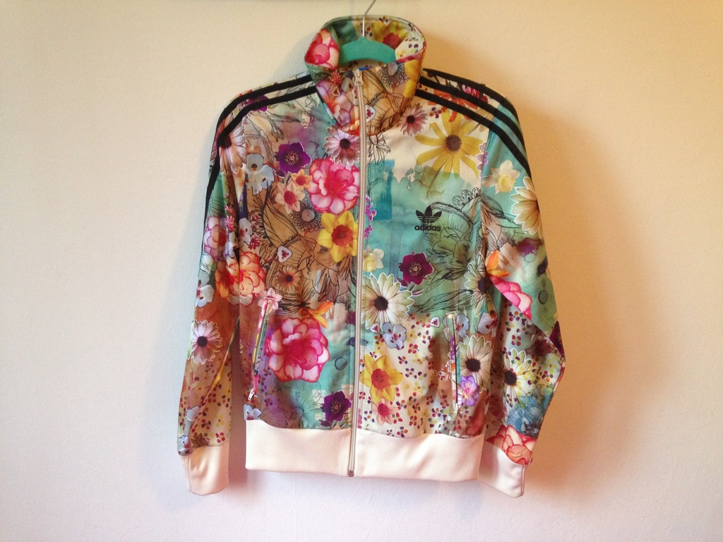 Bluza Adidas kwiaty 42 nadruk