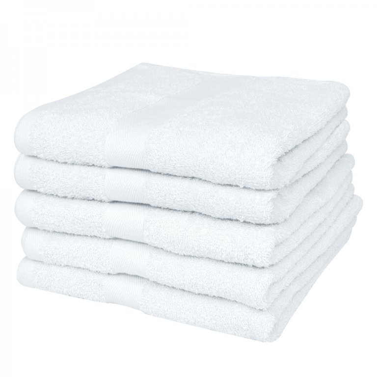 130593 vidaXL Ręczniki hotelowe/kąpielowe Białe 10