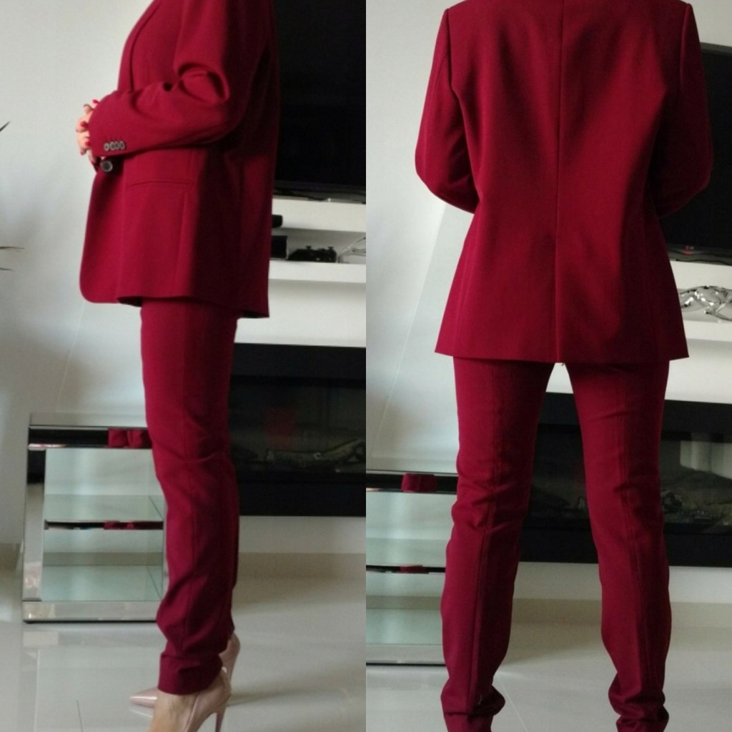Żakiet spodnie garnitur komplet Zara ML XL