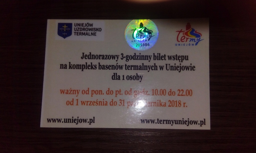 Termy Uniejów - bilet wstępu-3h !! baseny/sauny !