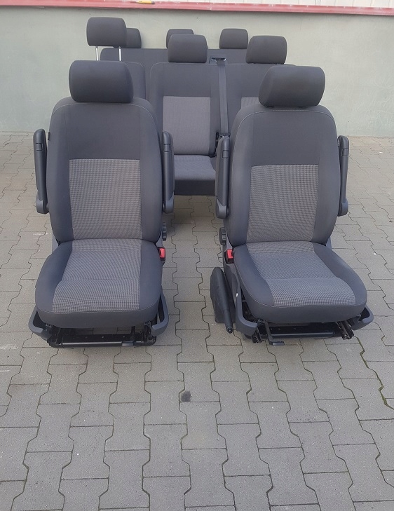 VW T5 T6 CARAVELLE ŚRODEK WNĘTRZE FOTELE 8 OS LONG