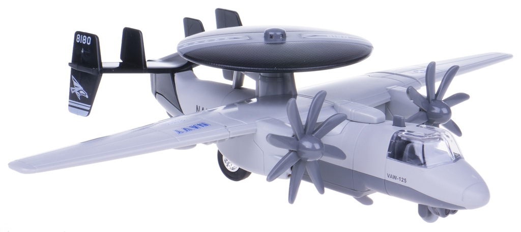 SAMOLOT GRUMMAN E-2 Z RADAREM 1:90 METAL ŚW. DŹW S