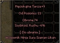 Metin2 Jawa Pięciokątna tarcza +9