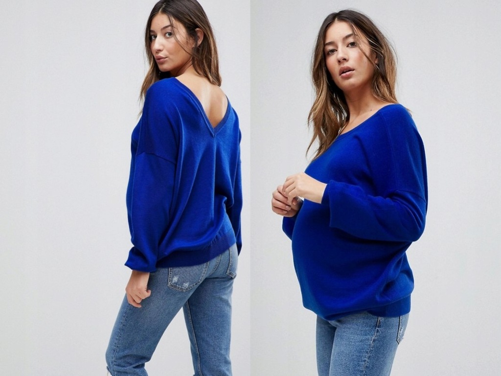 Sweter ciążowy kobalt XL/42