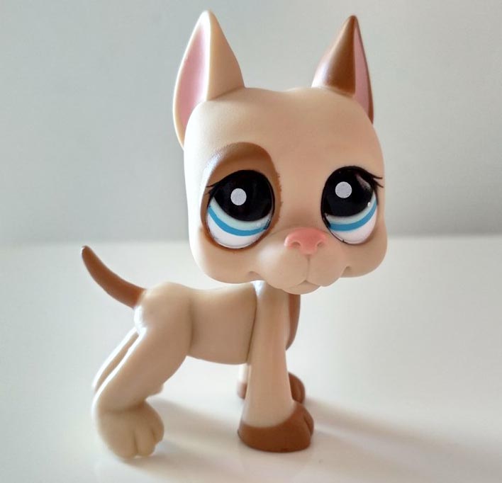 Littlest Pet Shop LPS dog niemiecki #1647 beżowy