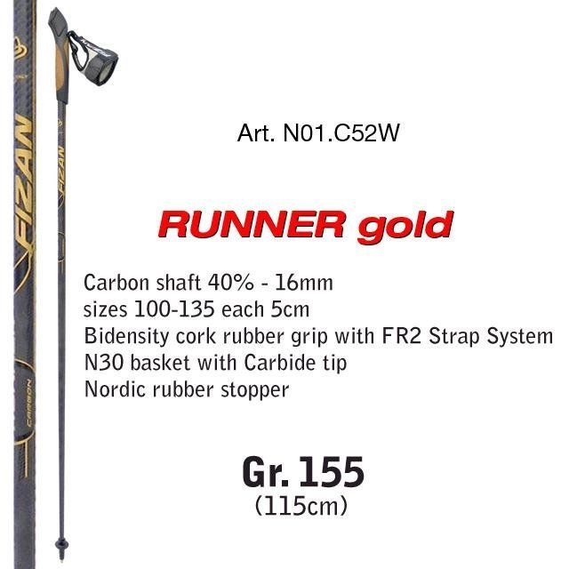 KIJE NORDIC WALKING FIZAN RUNNER 40%carbon-125cm.