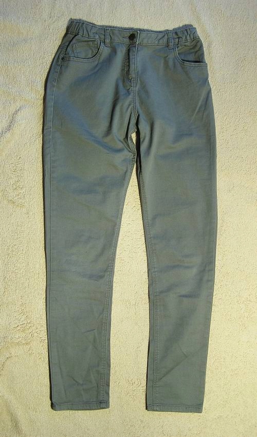 Zielone spodnie typu jeans dżins 152/158