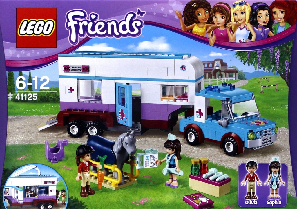 LEGO FRIENDS PRZYCZEPA LECZNICZA DLA KONI (41125)