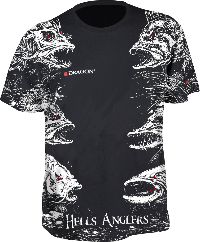 Koszulka T-shirt Dragon HELLS ANGLERS MIX NEW L