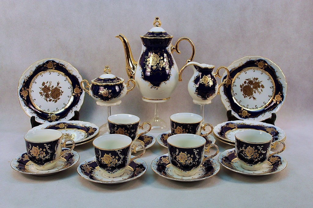 DUŻY SERWIS PORCELANA STARA ROLE  BOHEMIA  WARTO !