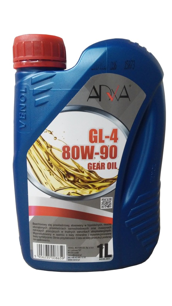 Olej przekładniowy ADWA GL-4 80W-90 VENOL HIPOL 1L