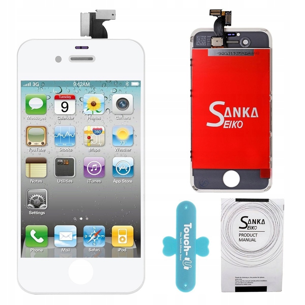 SANKA LCD Wyświetlacz iPhone 4G z narzędziami
