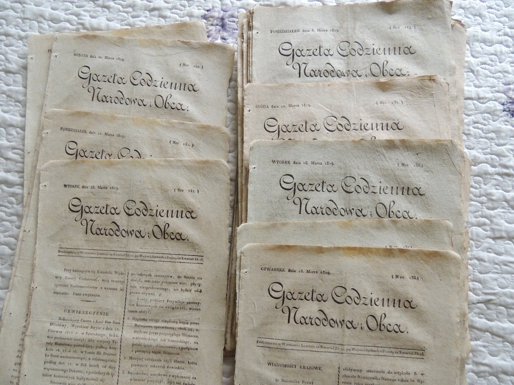 Gazeta Codzienna Narodowa i Obca rok 1819