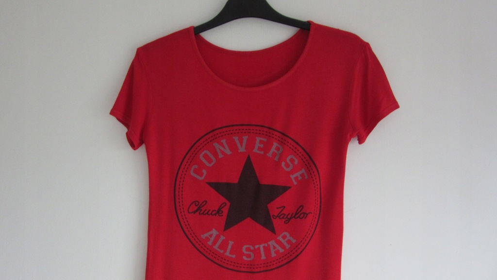 T-shirt damski czerwony Converse r. M