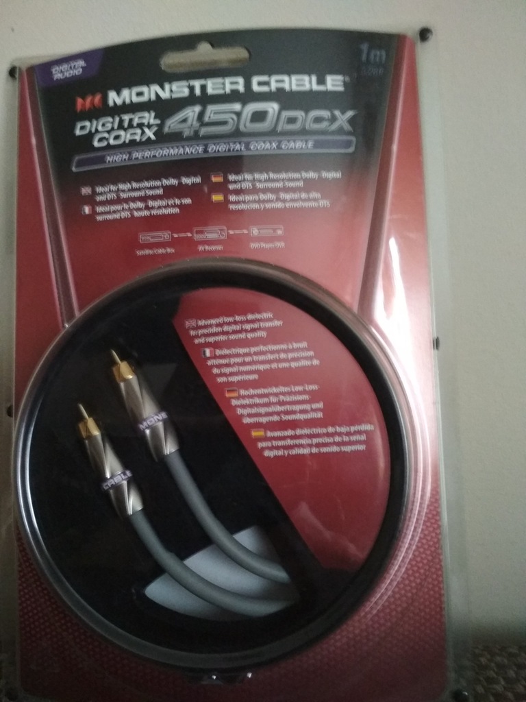 Monster Cable Didital Coax 450 DCX  TANIO !