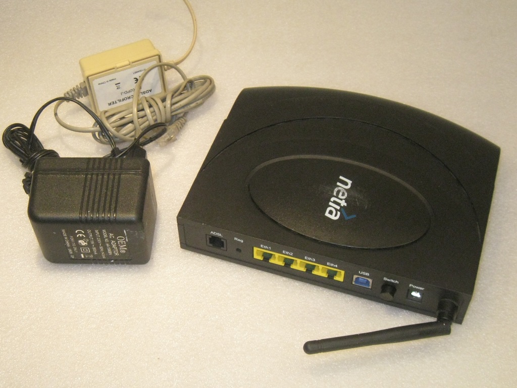 ROUTER ADSL NETIA, WIFI, LAN, VLAN, PIRELLI