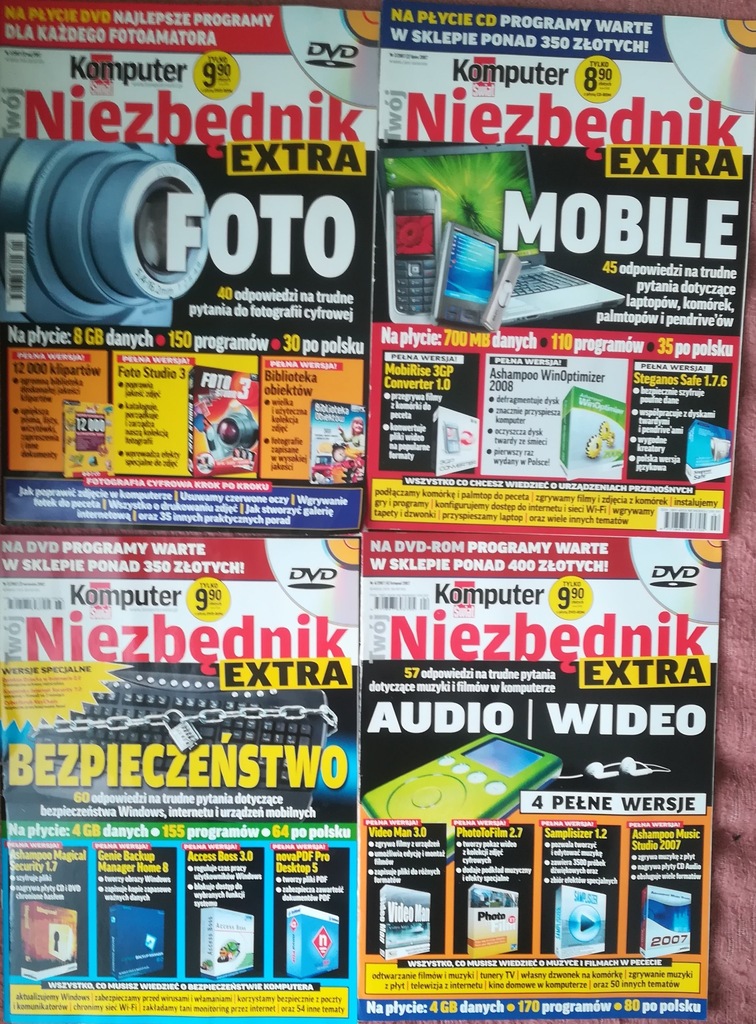 Twój Niezbędnik EXTRA 2007 DVD CDx4 numery 1-4