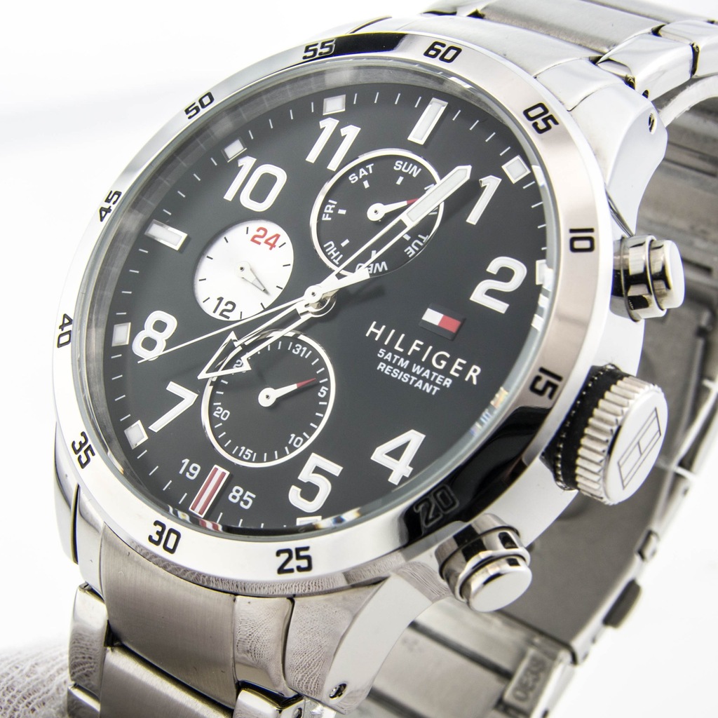 tommy hilfiger men's 1791141 cool sport analog display quartz silver watch