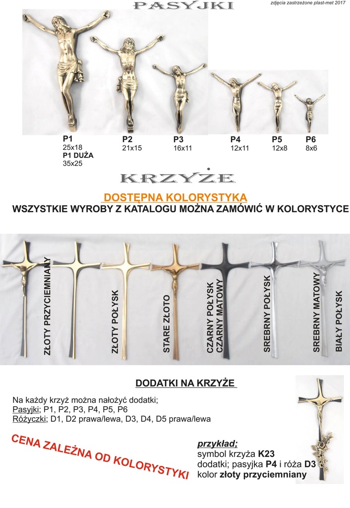 Krzyż ozdoby nagrobek,nagrobne 8 kolorów PRODUCENT