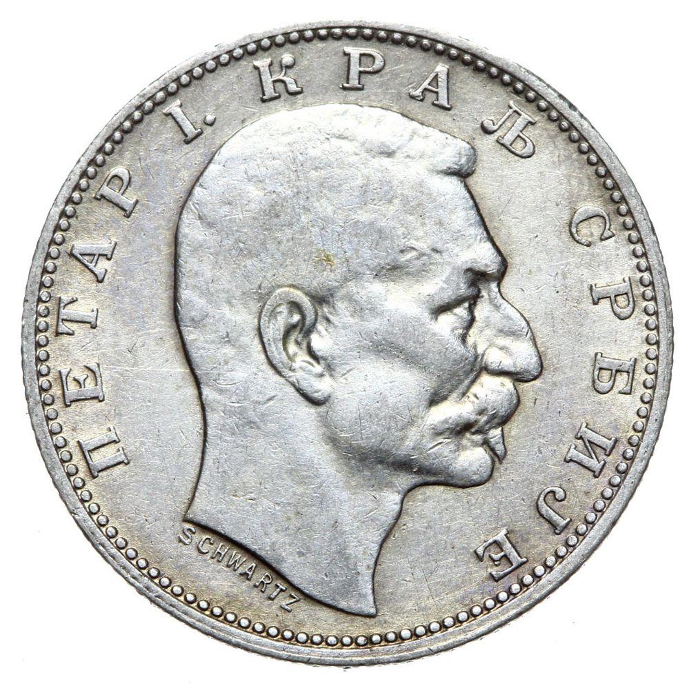 Serbia - moneta - 1 Dinar 1912 - SREBRO - 2